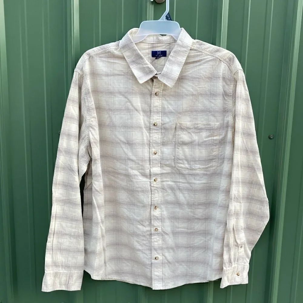 Men's Comfy Lightweight Cotton Corduroy Shirt with Long Sleeves Size 3XL